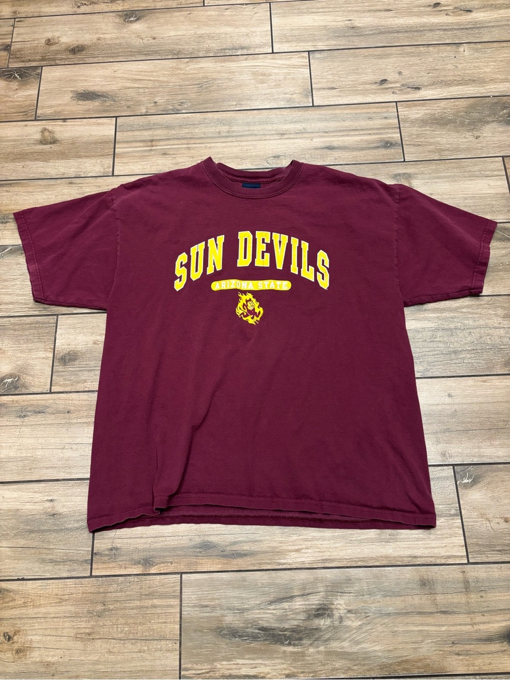 Vintage Arizona State Sun Devils Gold Arch Graphic Boxy Tee Maroon XL⁠ OVB